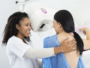 The median age of diagnosis of female breast cancer is higher for white patients than for black