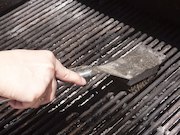 The American Medical Association states that caution should be exercised with use of wire-bristle grill brushes due to the potential health and safety risks associated with bristles that may break off and adhere to the grill or cooked food.