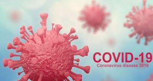 Infection with the new coronavirus can occur through airborne transmission between people farther than 6 feet apart