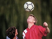 Body Contact of Players Blamed for Most Soccer Concussions While many experts have called for a ban on "heading" the ball in youth soccer because they believe it is a leading cause of concussions