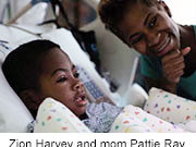 Doctors Perform First Double Hand Transplant in a Child A young Baltimore boy has two new transplanted hands to replace ones he lost to amputation five years ago